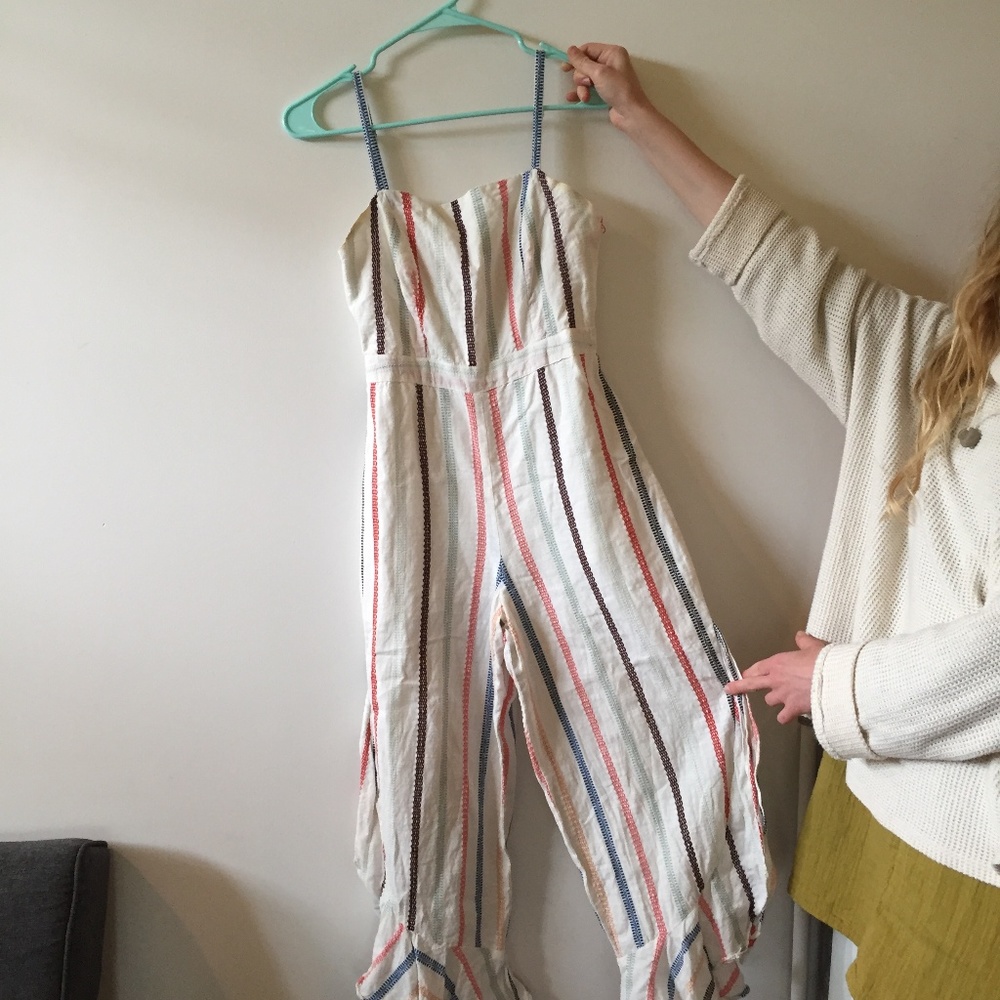 Red Carter Everly Jumpsuit, size Small